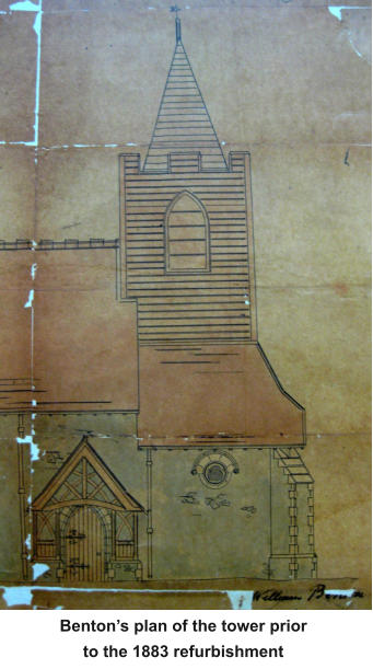Bentons plan of the tower prior to the 1883 refurbishment