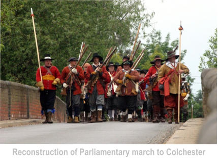Reconstruction of Parliamentary march to Colchester
