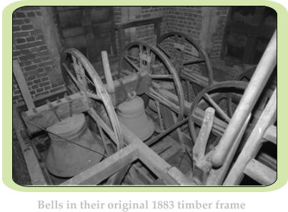 Bells in their original 1883 timber frame